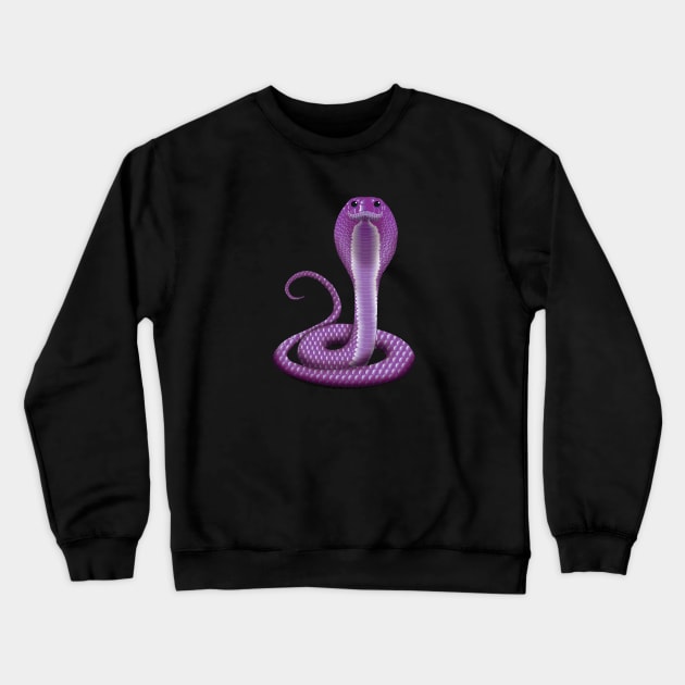 Purple Cobra Crewneck Sweatshirt by Wickedcartoons
